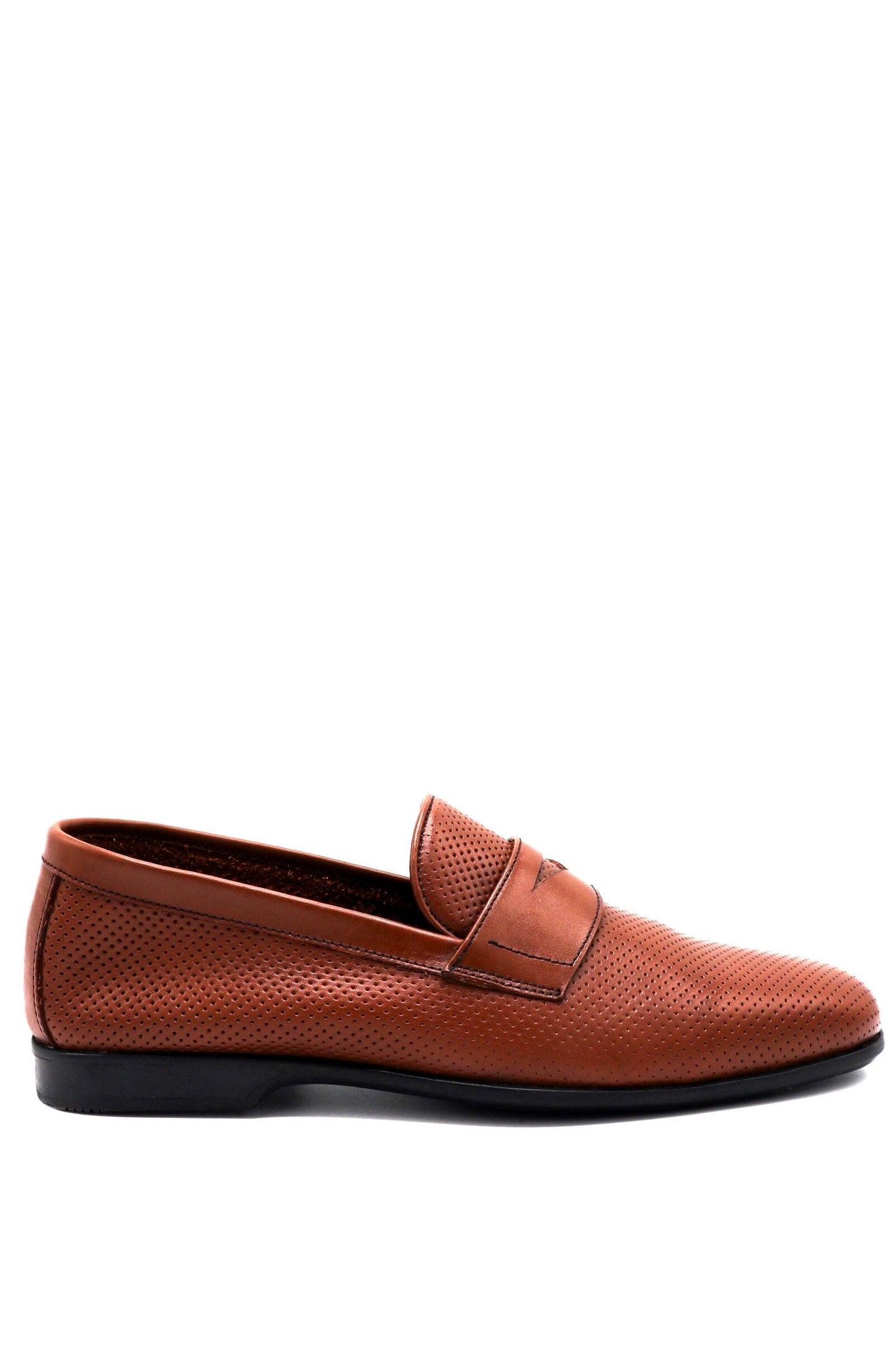 Mocassin perforé – Blanc, noir, marron
