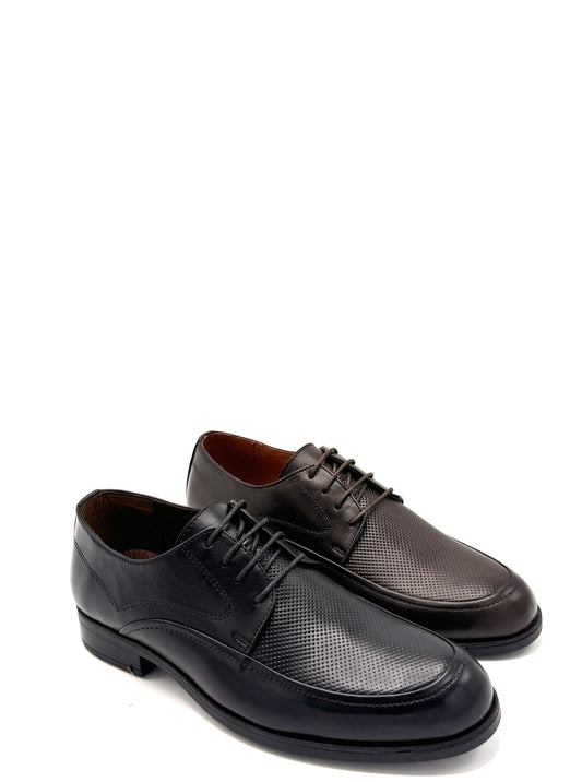 Chaussure habillée à perforations – Noir & Marron